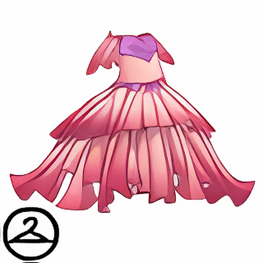 Maraquan Peach Ruffled Gown