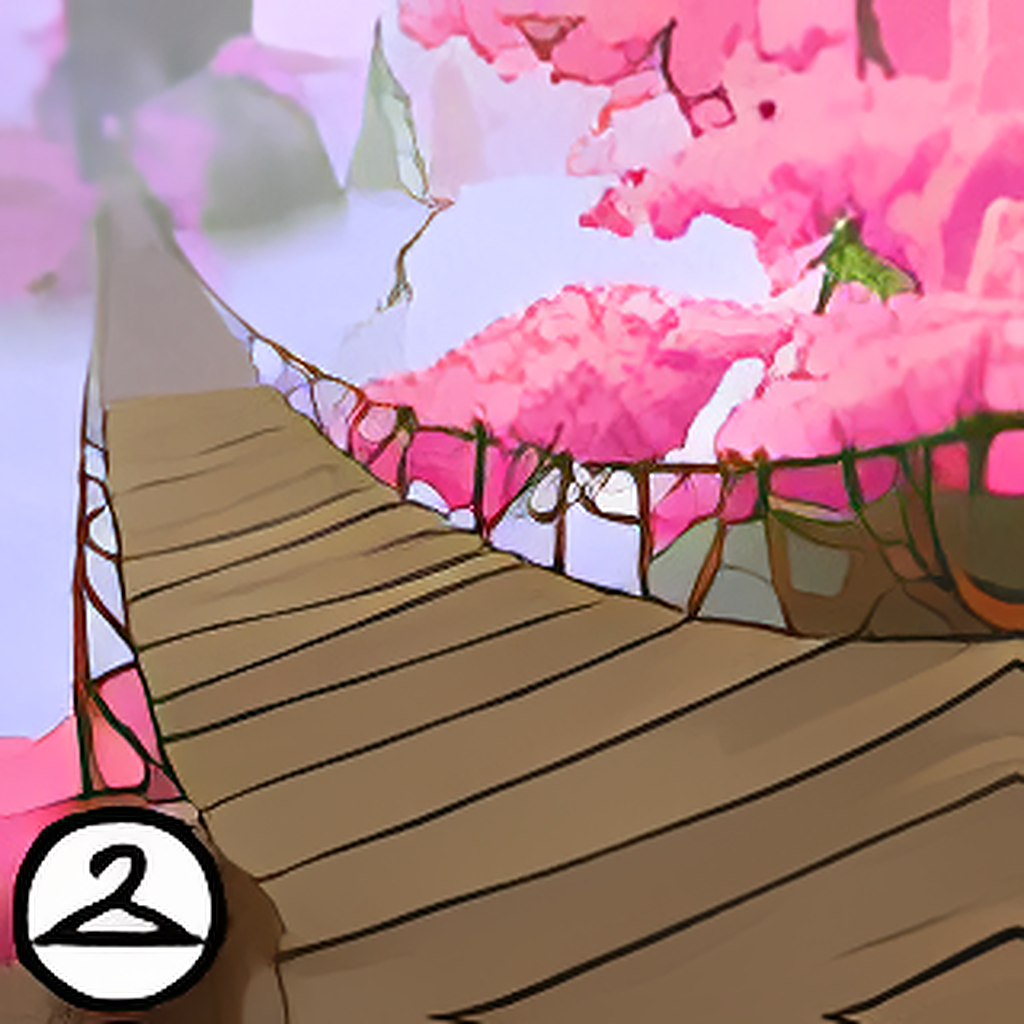 Cherry Blossom Bridge Background