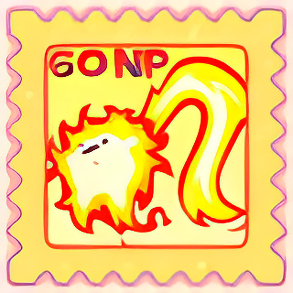 Flaming Meerca Stamp