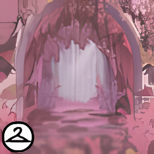 Dyeworks Pink: Mystical Forest Entryway Background