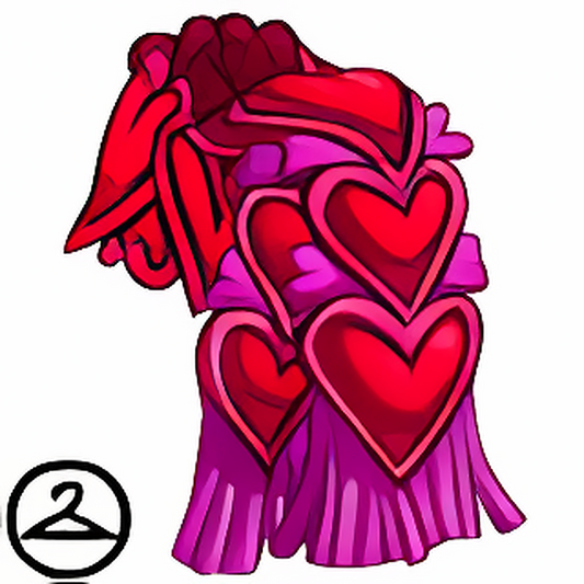 Plush Heart Scarf