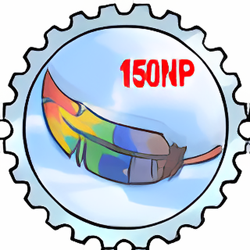 Rainbow Pteri Feather Stamp