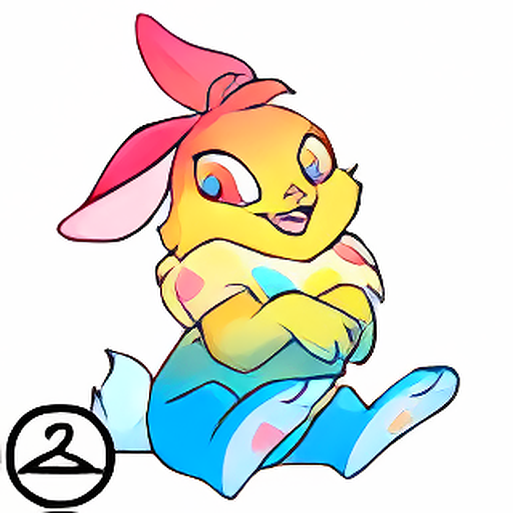 Prismatic Pansexual: Adoring Rainbow Cybunny