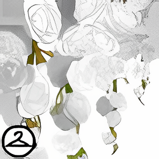 Dyeworks White: Cascading Roses