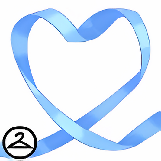 Blue Heart Ribbon Trinket