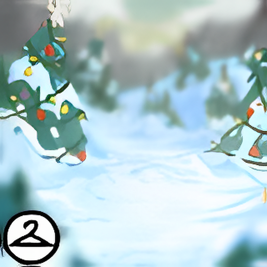 Snowy Holiday Tree Lot Background