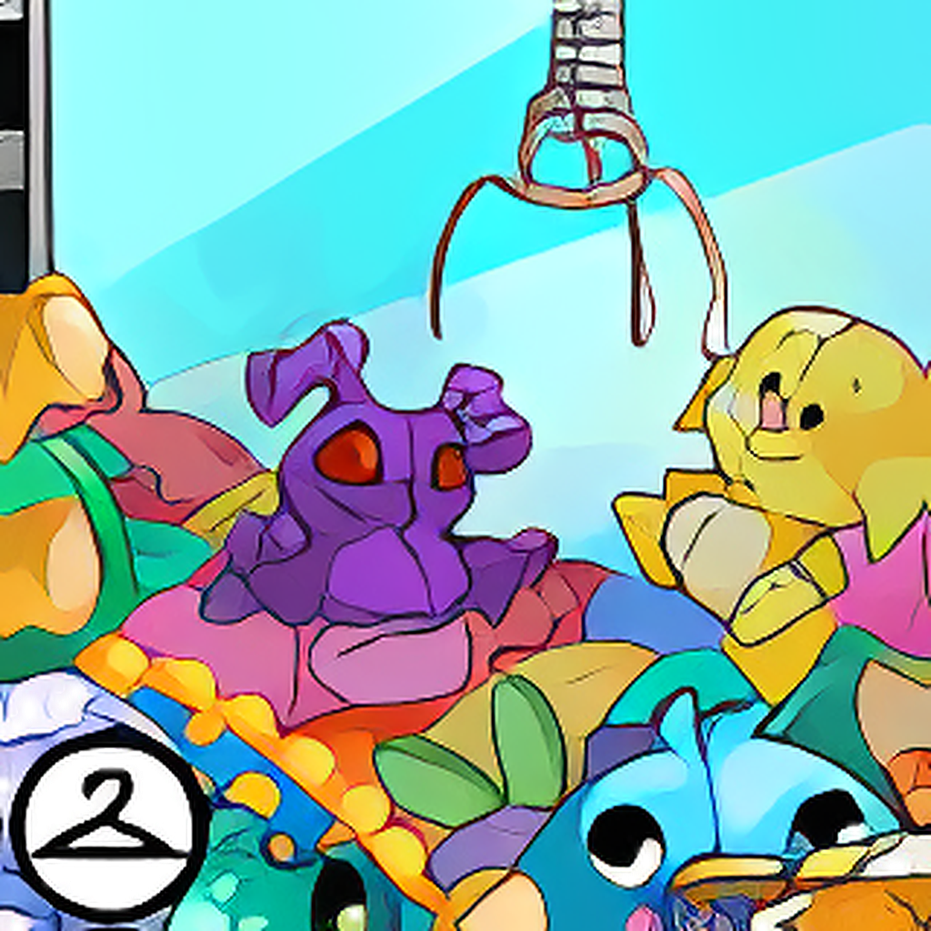 In a Claw Machine Background