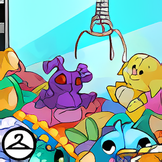 In a Claw Machine Background