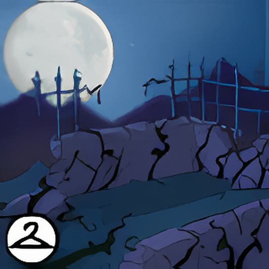 Moonlit Ruins Background
