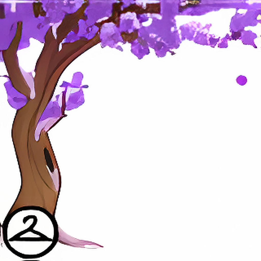 Dyeworks Lavender: Snowy Cherry Blossom Side Tree