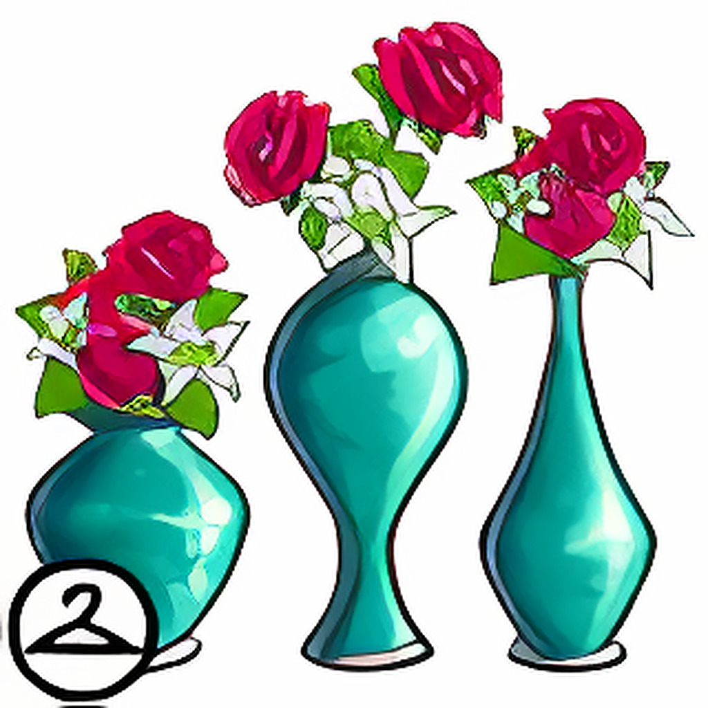 Rose and Poinsettia Vases