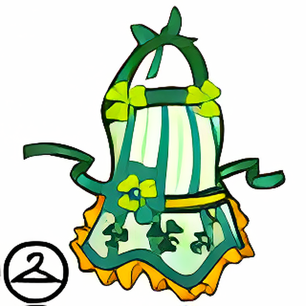 Green Shamrock Apron
