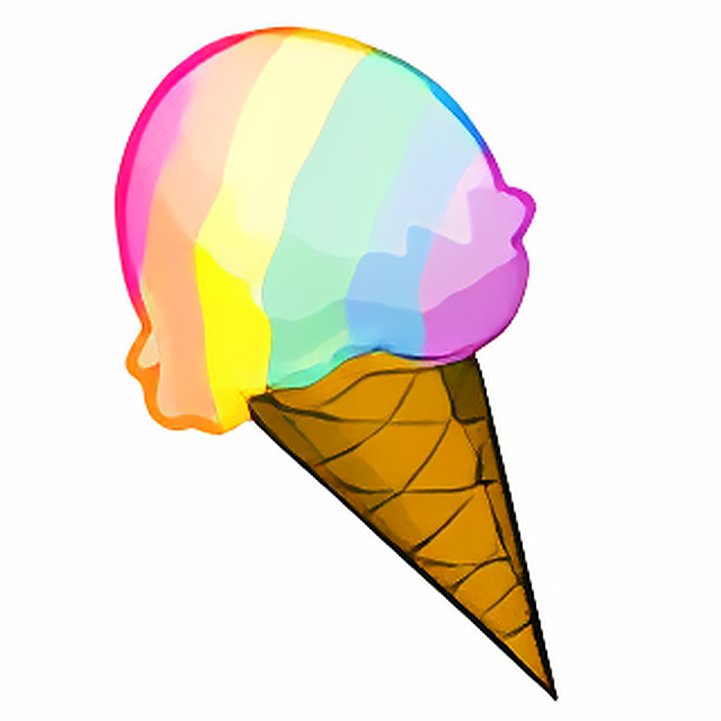 Rainbow Sherbert Ice Cream