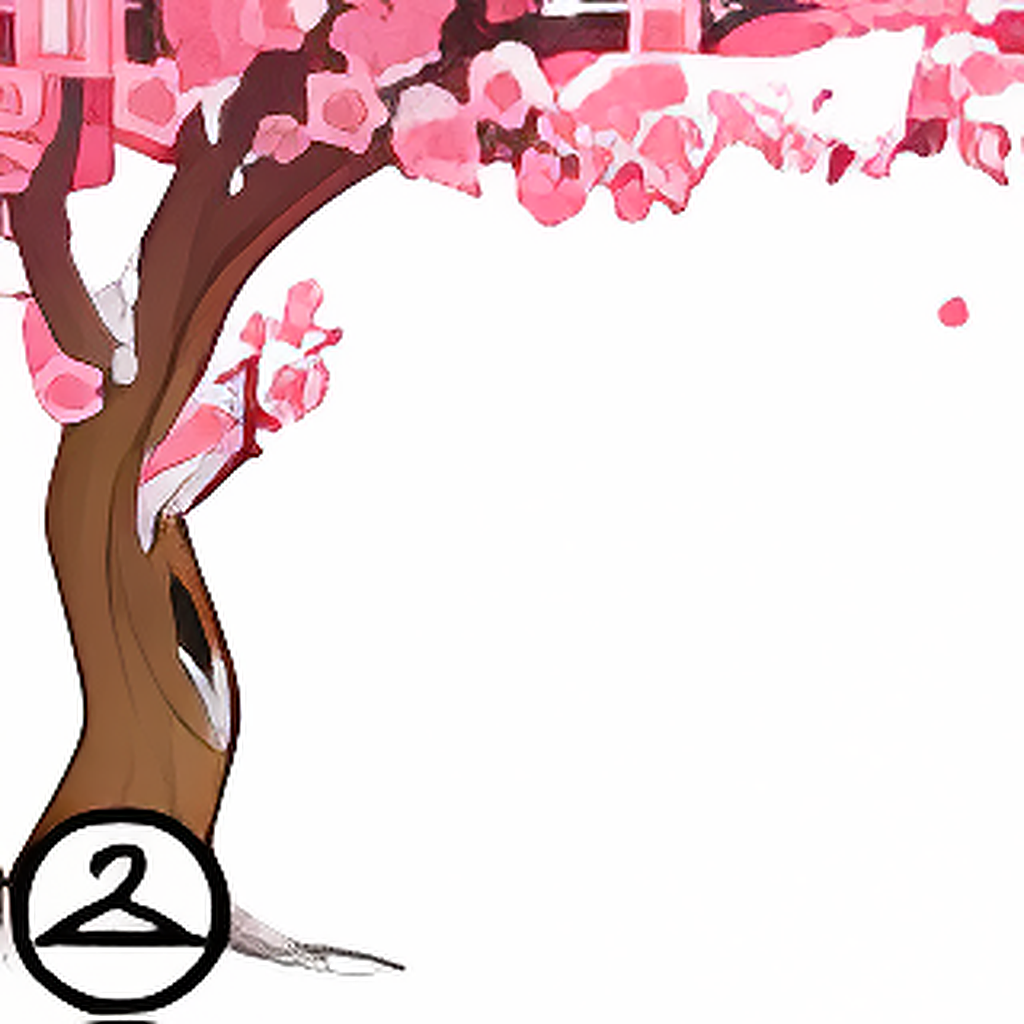 Snowy Cherry Blossom Side Tree