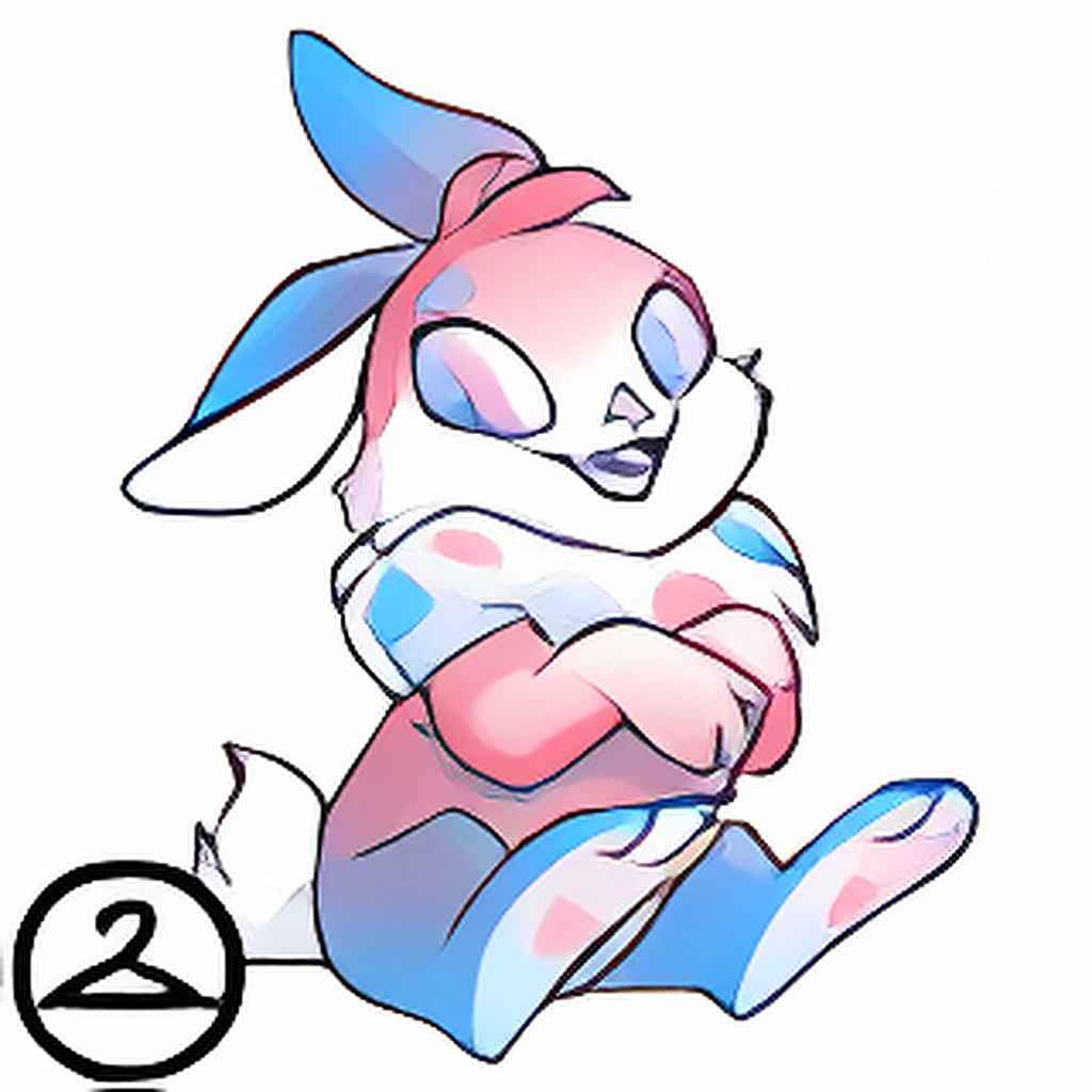 Prismatic Transgender: Adoring Rainbow Cybunny