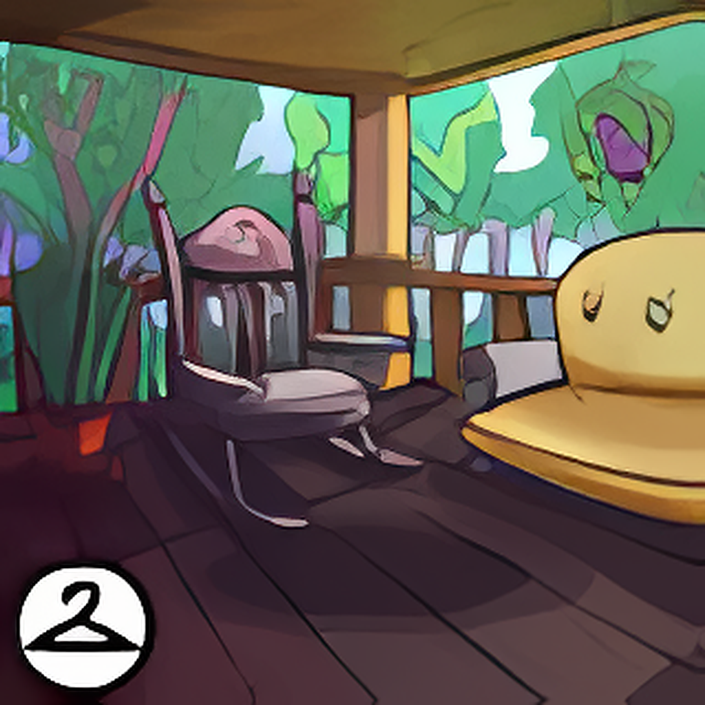 MiniMME9-S2: Rainy Spring Porch Background