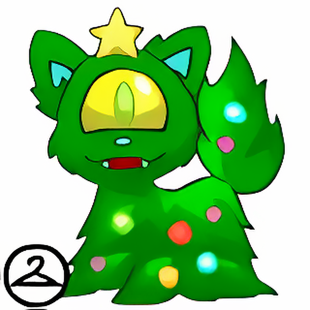 Christmas Meowclops Petpet Companion Foreground