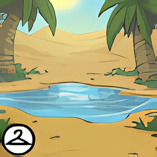 Lost Desert Oasis Background