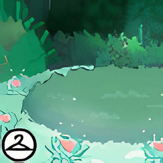 Dyeworks Green: Magical Lotus Stream Background