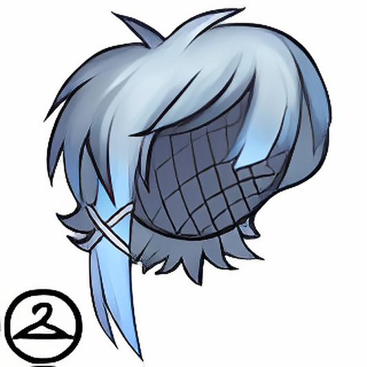 Frosted Short Blue Wig