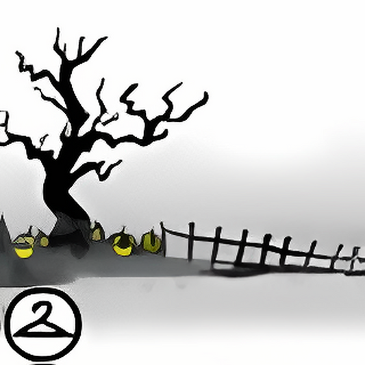 Tree and Pumpkin Silhouette