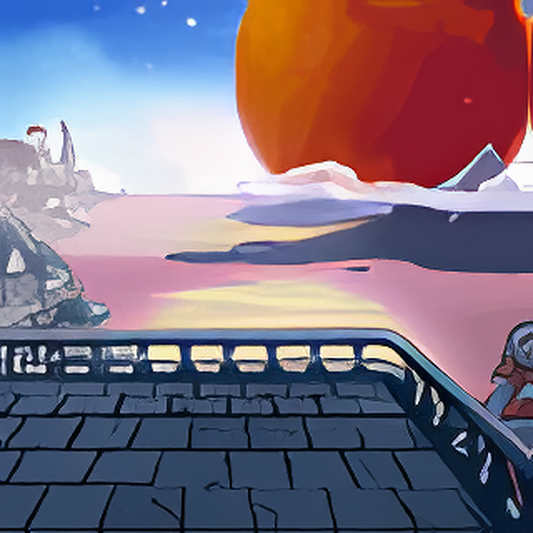 Dyeworks Red: Stunning Moon View Background