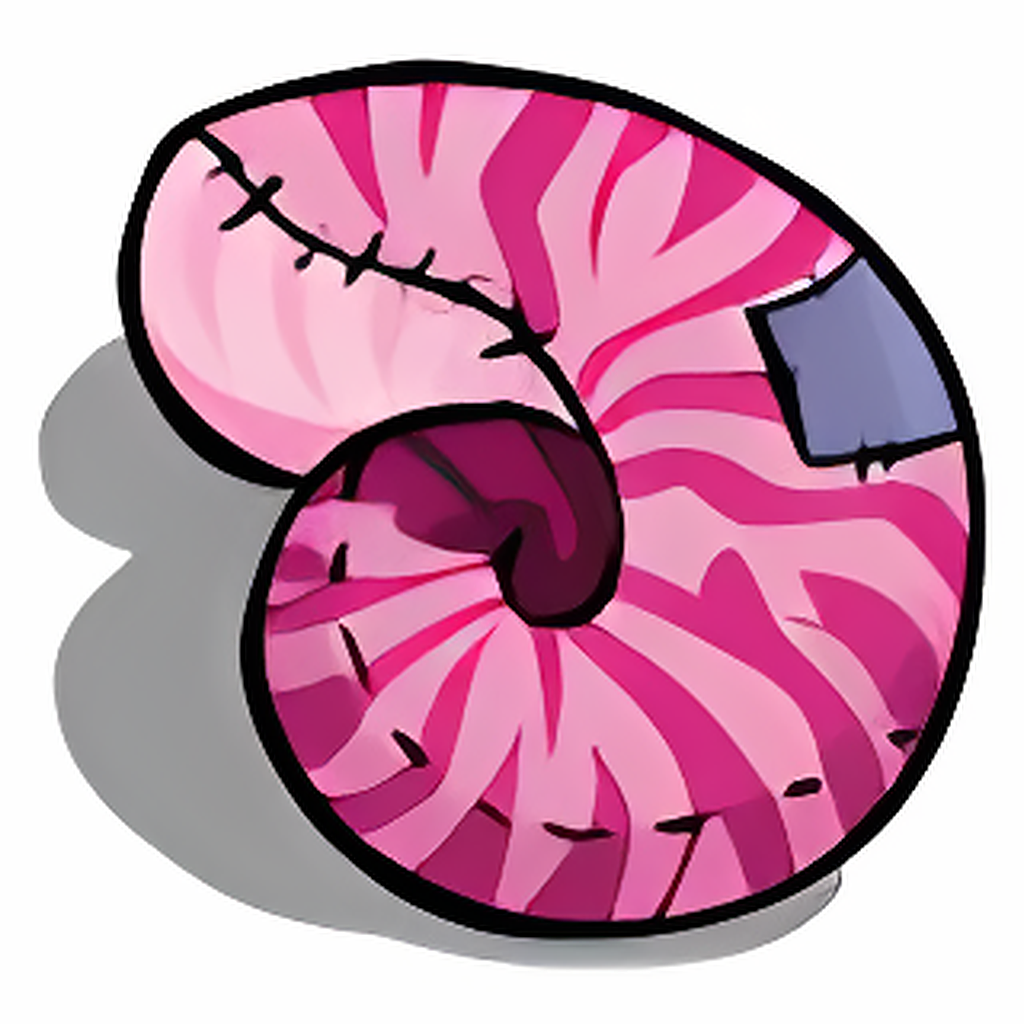 Pink Curly Shell Plushie