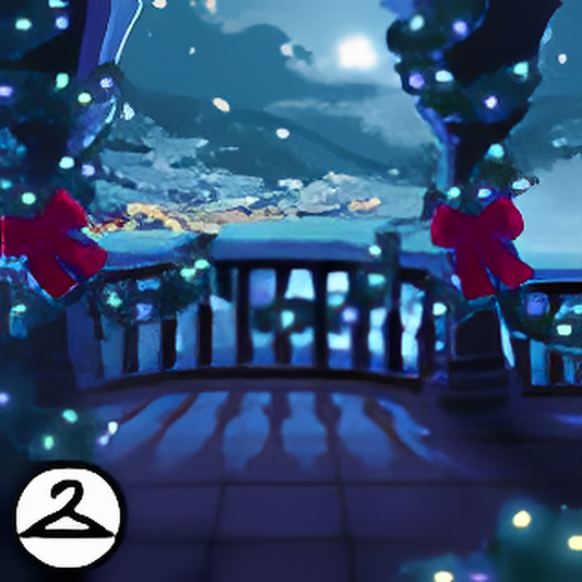 Holiday Nighttime Balcony Background