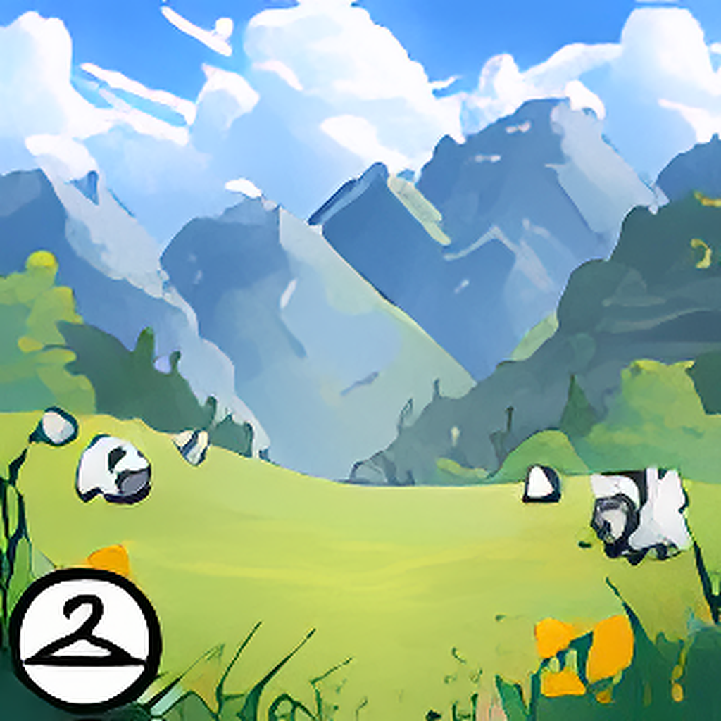 Spring Mountainside Background