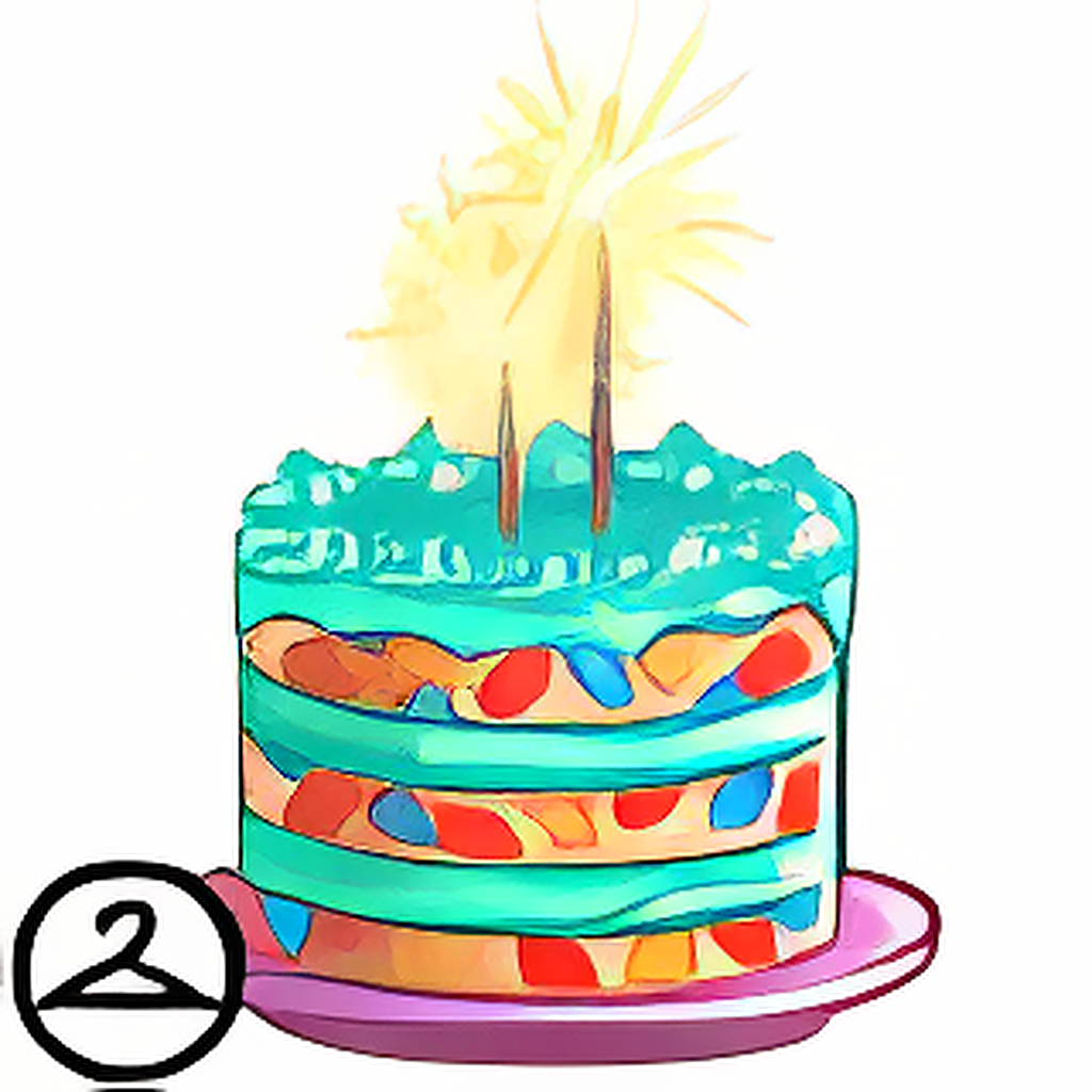 Maraquan Birthday Cake with Sparklers