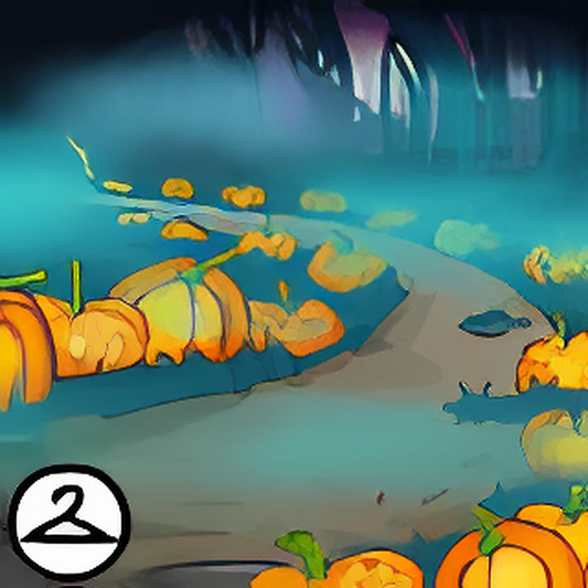 Spectral Pumpkin Path Background
