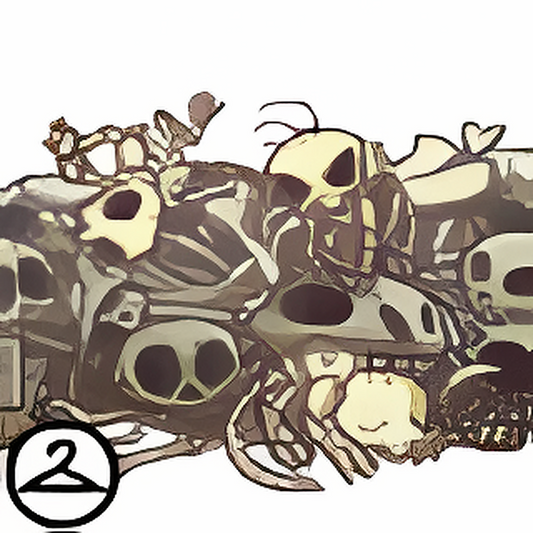 Pile of Skulls and Bones with Sklydes Petpet Trinket