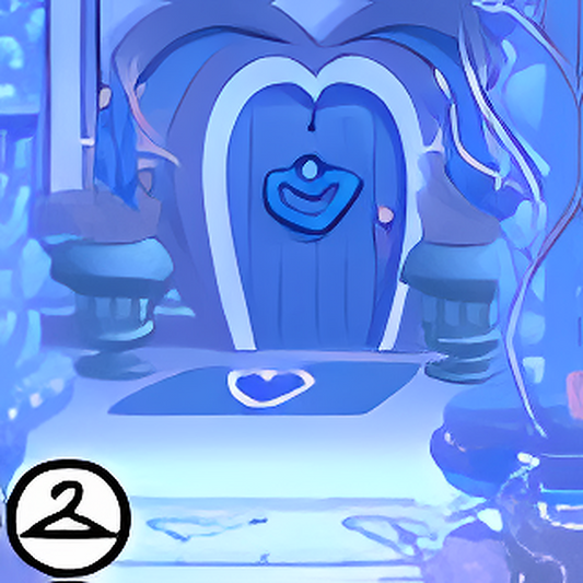 Dyeworks Blue: Enchanting Hearts Front Porch Background