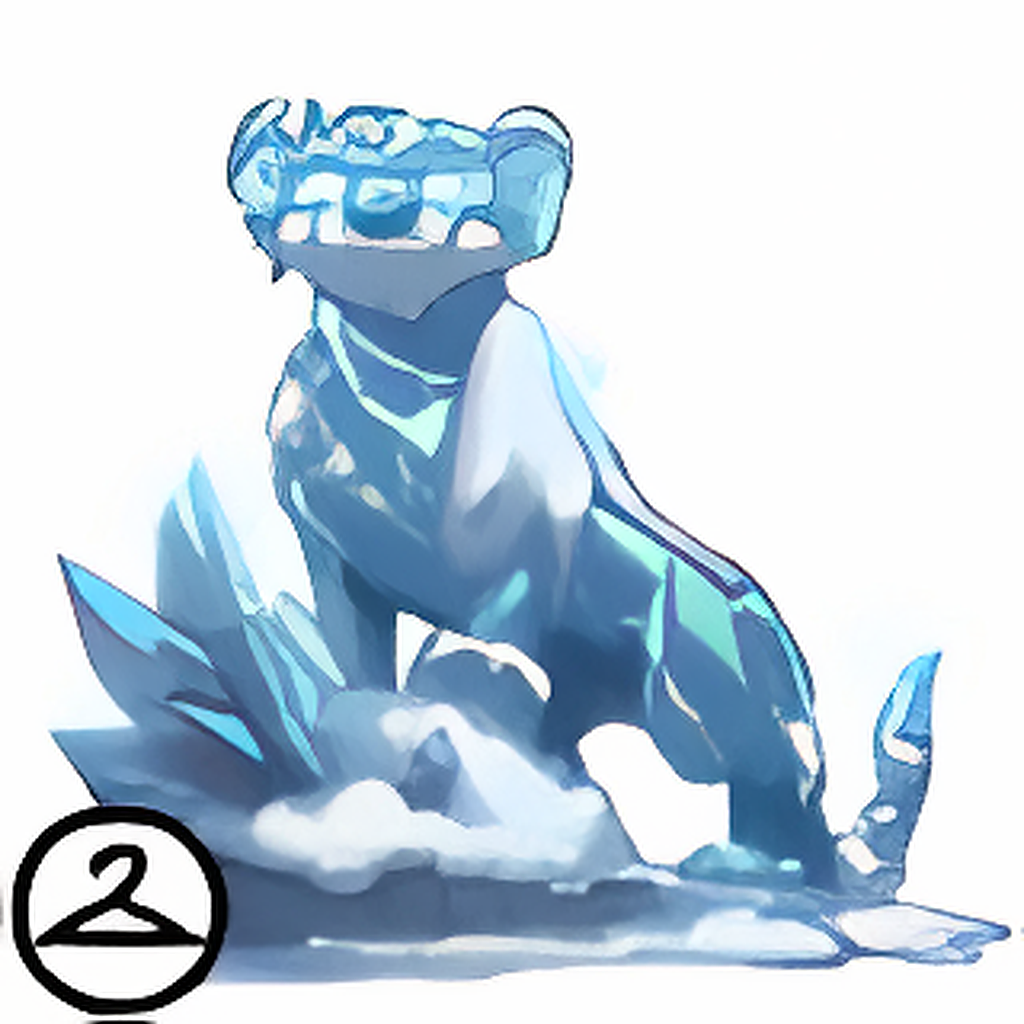 Ice Blizzard Kougra Statue Background Item