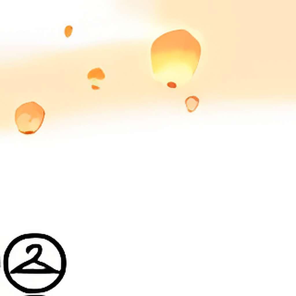 Dyeworks White: Shenkuu Lantern Sky Garland