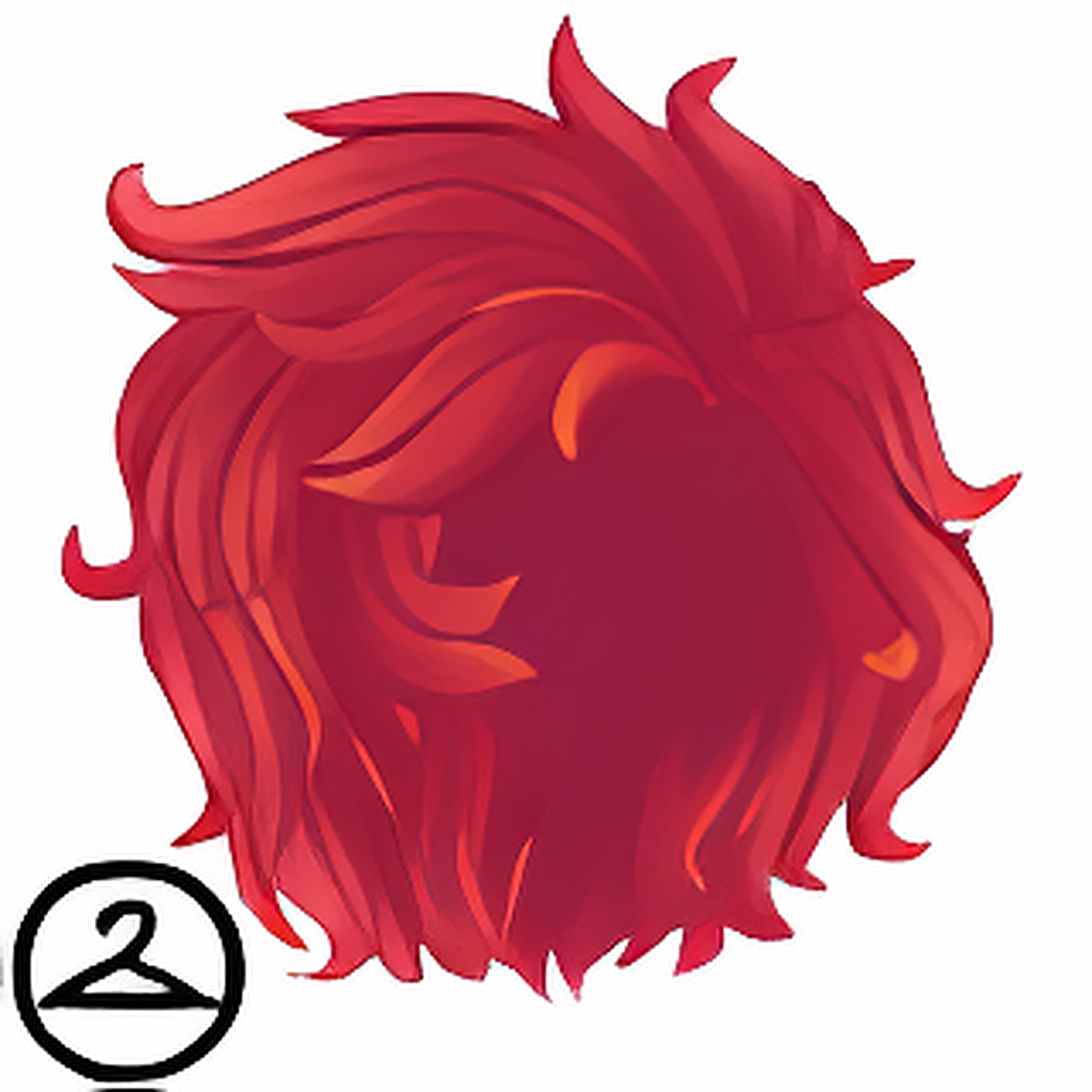 MME33-S3b: Red Voluminous Mane Wig