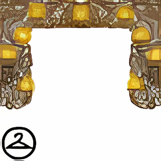 Carved Bronze Paisley Candle Garland