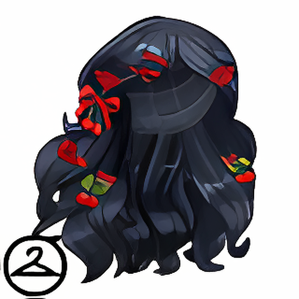 Curtain Bang Wig With Cherry Barrettes