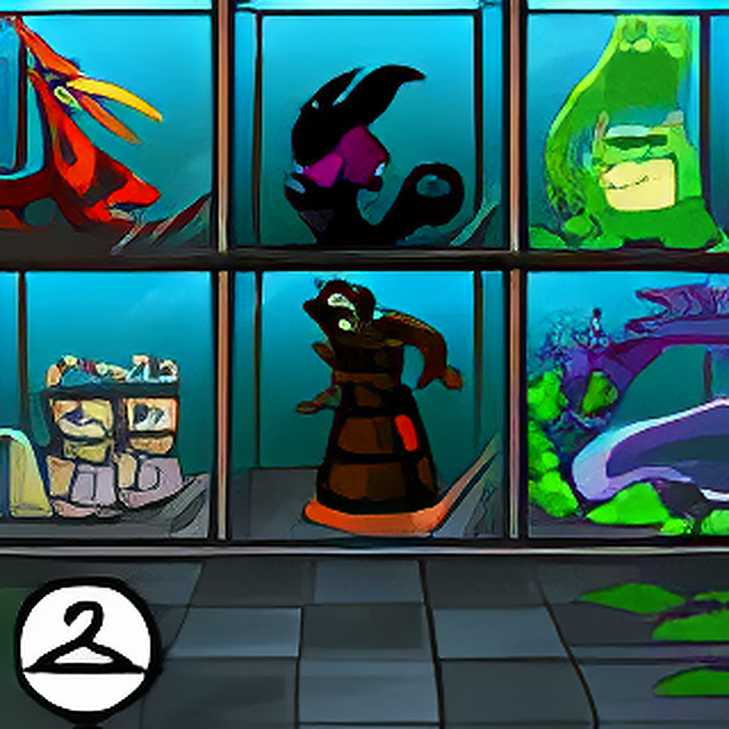 Caged Neopia Monsters Background