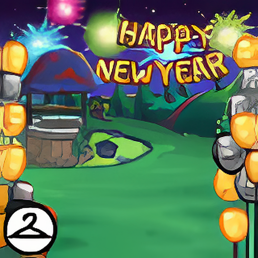 New Years at the Wishing Well Background