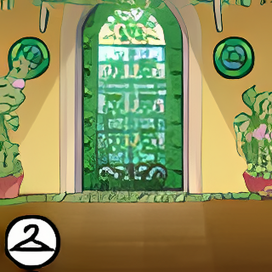 Shamrock Stained Glass Door Background