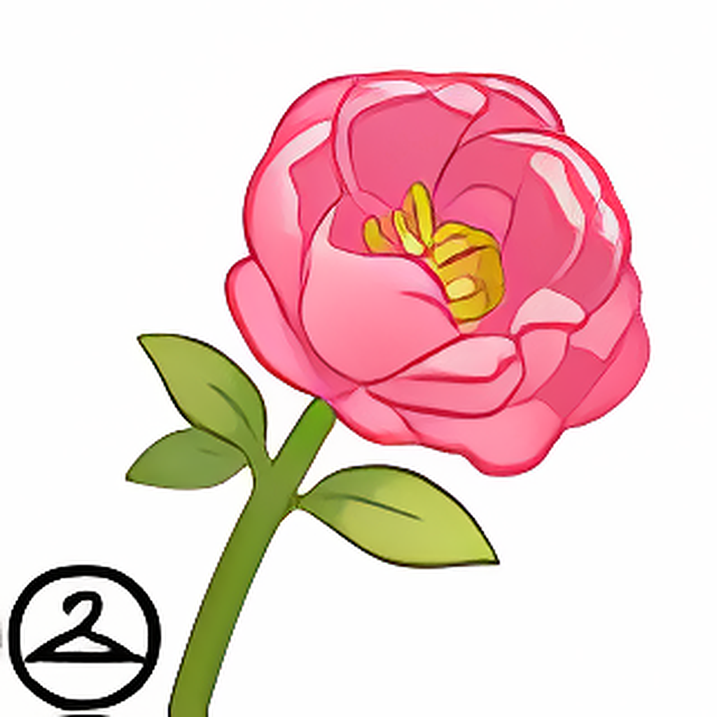 Single Pink Peony Handheld