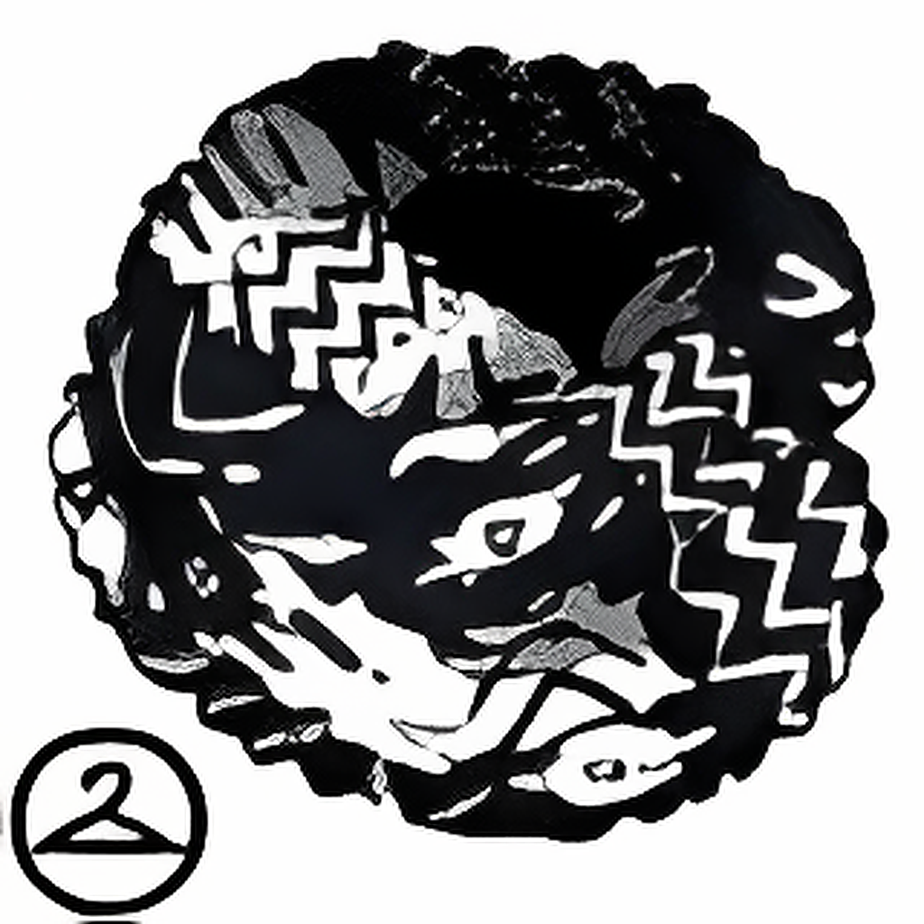 Black and White Infinity Scarf