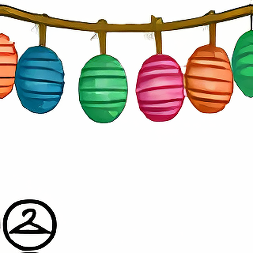 Colourful Paper Lantern Garland