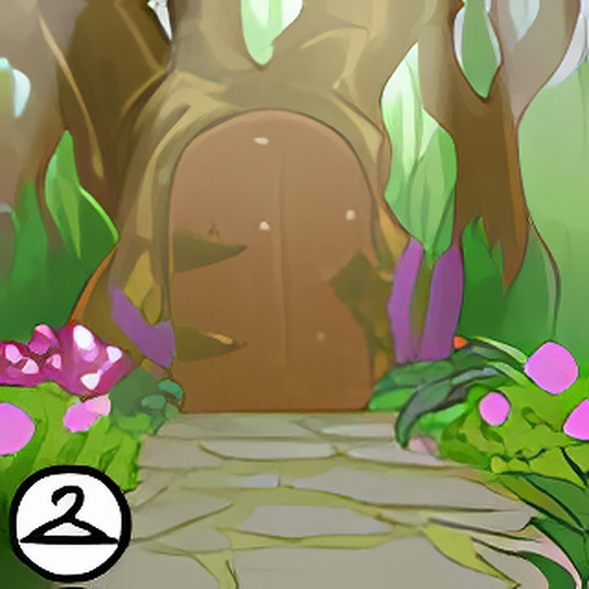 Hidden Garden Door Background
