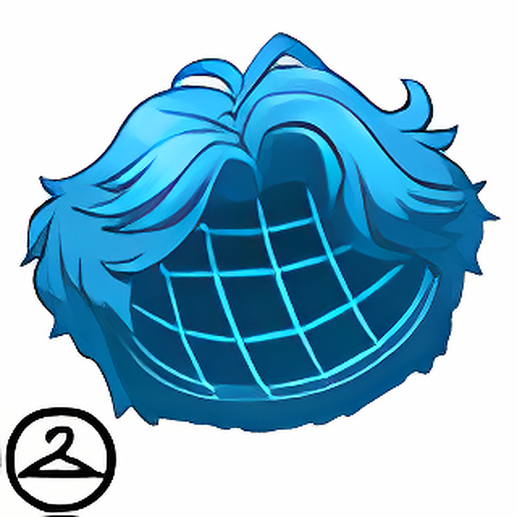 Essential Blue Middle Part Wig