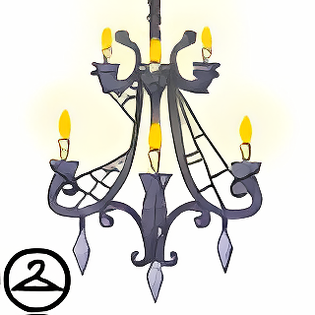 Spyders Web Covered Chandelier