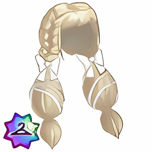 Pigtails with Ribbons Wig