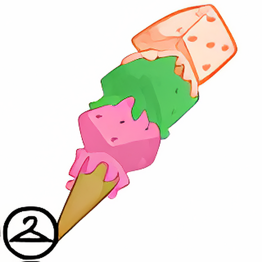 Stacked Dice Ice Cream Cone