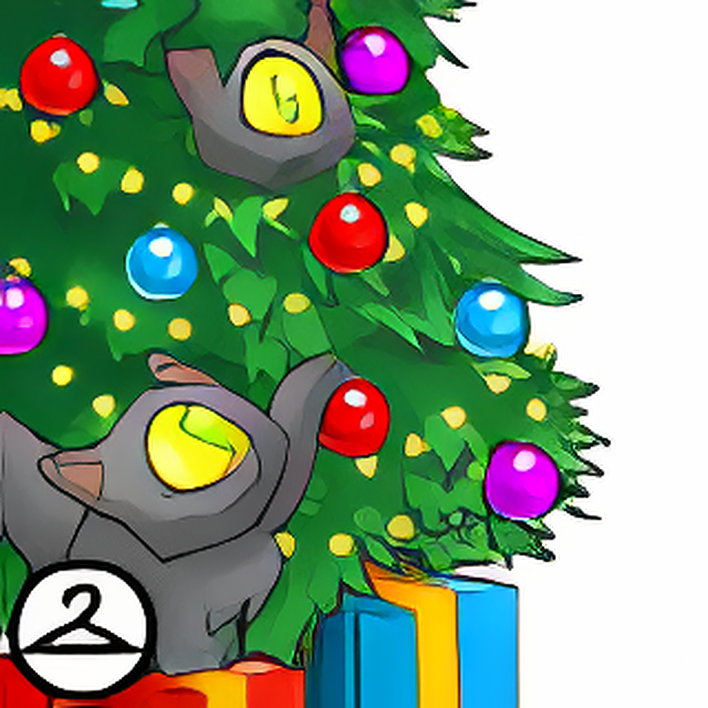 Curious Meowclops Christmas Tree Trinket